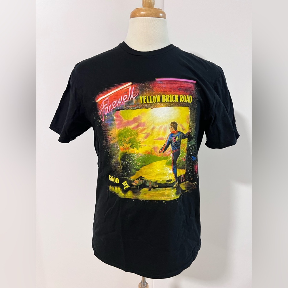 Elton John Farewell Yellow Brick Road Black T-Shirt
